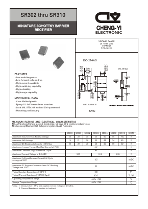 SR303 Datasheet PDF CHENG-YI ELECTRONIC CO., LTD.
