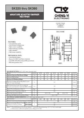 SK320 Datasheet PDF CHENG-YI ELECTRONIC CO., LTD.