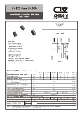 SK120 Datasheet PDF CHENG-YI ELECTRONIC CO., LTD.