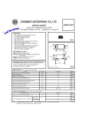 SSM14APT Datasheet PDF CHENMKO CO., LTD.