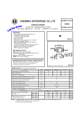 SSM5818SLPT Datasheet PDF CHENMKO CO., LTD.
