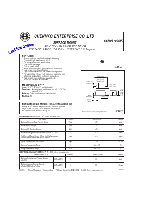 SSM05100SPT Datasheet PDF CHENMKO CO., LTD.