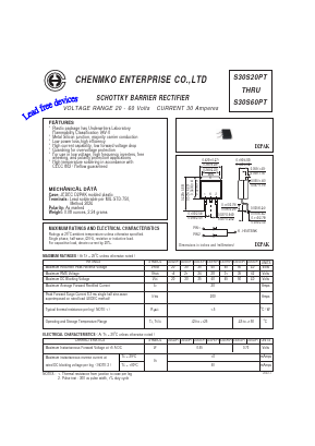 S30S30PT Datasheet PDF CHENMKO CO., LTD.