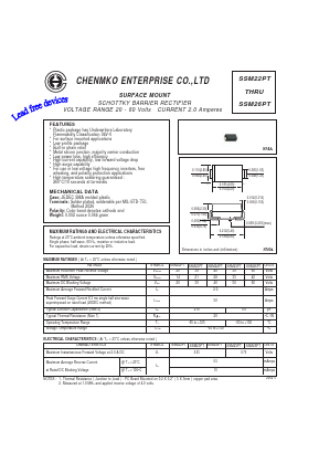 SSM26PT Datasheet PDF CHENMKO CO., LTD.