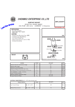 MPL3200PT Datasheet PDF CHENMKO CO., LTD.