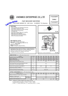 F16C60PT Datasheet PDF CHENMKO CO., LTD.