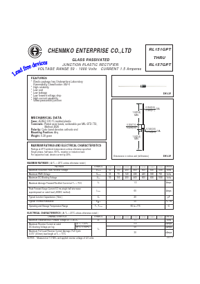 RL153GPT Datasheet PDF CHENMKO CO., LTD.