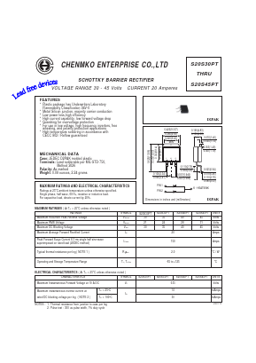 S20S40PT Datasheet PDF CHENMKO CO., LTD.