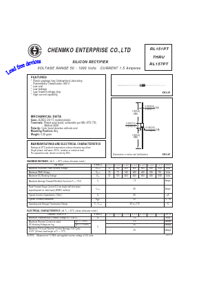 RL151PT Datasheet PDF CHENMKO CO., LTD.