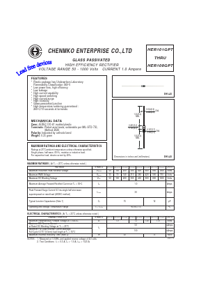 HER101GPT Datasheet PDF CHENMKO CO., LTD.