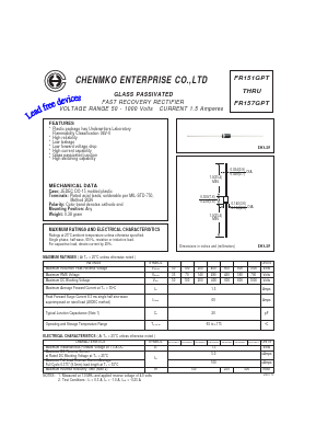FR152GPT Datasheet PDF CHENMKO CO., LTD.