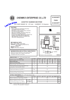 S16S40PT Datasheet PDF CHENMKO CO., LTD.