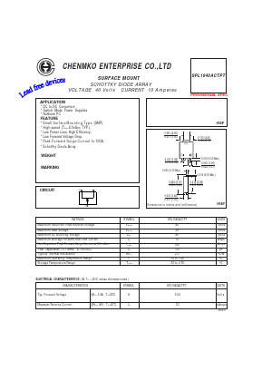 SPL1040ACTPT Datasheet PDF CHENMKO CO., LTD.