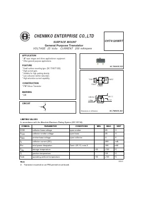 CHT4126WPT Datasheet PDF CHENMKO CO., LTD.
