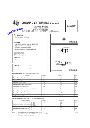 BAS316PT Datasheet PDF CHENMKO CO., LTD.