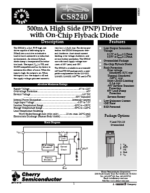 CS8240 Datasheet PDF Cherry semiconductor