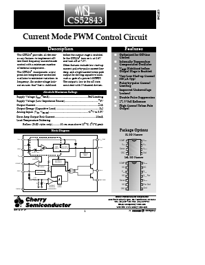 CS52843EDR8 Datasheet PDF Cherry semiconductor