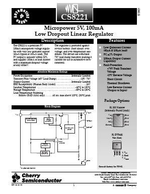 CS8221YDPR3 Datasheet PDF Cherry semiconductor