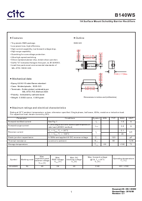 B140WS Datasheet PDF Chip Integration Technology Corporation