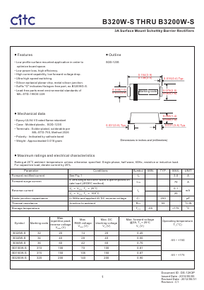 B320W-S Datasheet PDF Chip Integration Technology Corporation