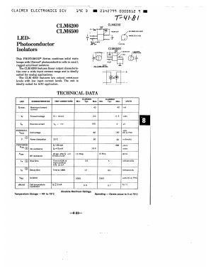 CLM6500 Datasheet PDF Clairex Technologies, Inc