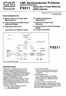 FX611LS Datasheet PDF CML Microsystems Plc