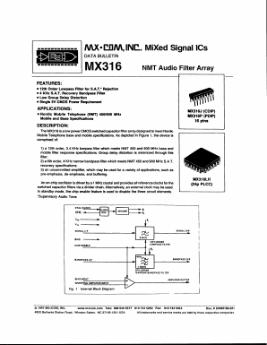 MX316P Datasheet PDF CML Microsystems Plc