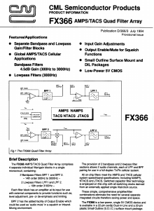 FX366 Datasheet PDF CML Microsystems Plc