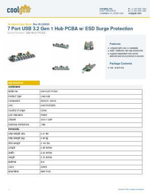 GM-HU37-PCBA Datasheet PDF Coolgear Inc.