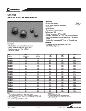 LD1-2R7-R Datasheet PDF Cooper Bussmann, Inc.