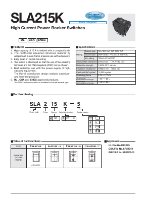 SLA215K Datasheet PDF Copal Electronics