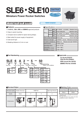 SLE6D2-5 Datasheet PDF Copal Electronics