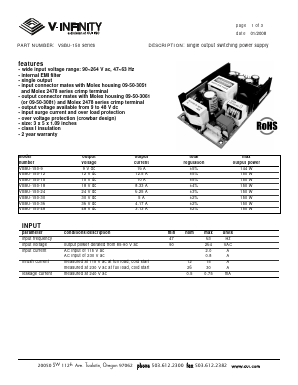 VSBU-150-48 Datasheet PDF CUI INC