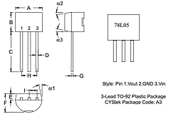 LM78L05XA3 Datasheet PDF Cystech Electonics Corp.