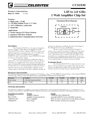 CMM1301-AM Datasheet PDF Celeritek, Inc.
