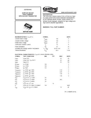 CZT5551HC Datasheet PDF Central Semiconductor