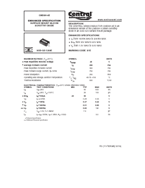 CMDSH-4E Datasheet PDF Central Semiconductor