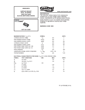 CMSD2005S Datasheet PDF Central Semiconductor
