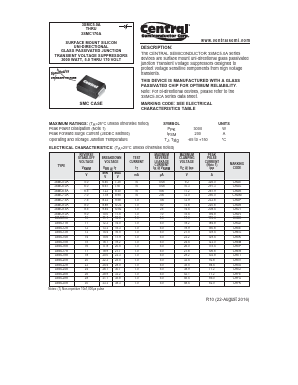 3SMC11A Datasheet PDF Central Semiconductor