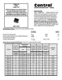 3SMC100A Datasheet PDF Central Semiconductor