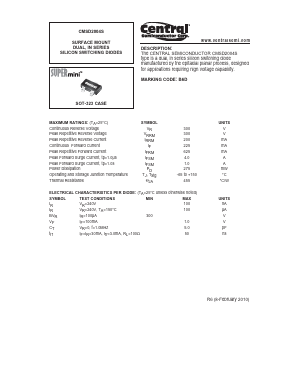CMSD2004S Datasheet PDF Central Semiconductor