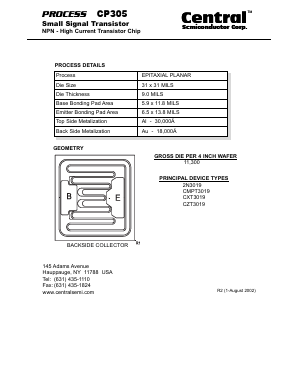 CP305 Datasheet PDF Central Semiconductor