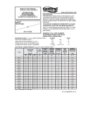 P6KE11A Datasheet PDF Central Semiconductor