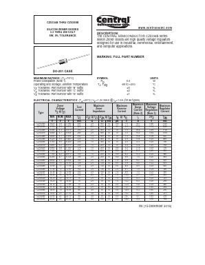 CZ5378B Datasheet PDF Central Semiconductor