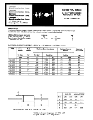 C2Z180B Datasheet PDF Central Semiconductor