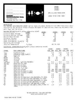 2N5963 Datasheet PDF Central Semiconductor