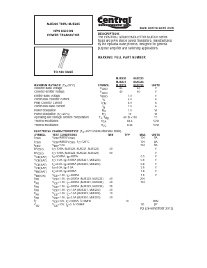 MJE222 Datasheet PDF Central Semiconductor