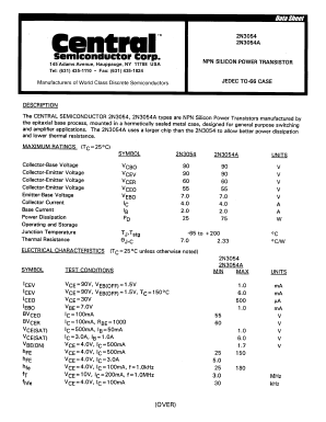 2N3054A Datasheet PDF Central Semiconductor