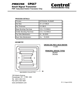 CP667 Datasheet PDF Central Semiconductor