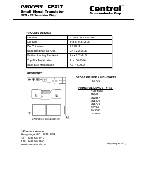 CP317 Datasheet PDF Central Semiconductor